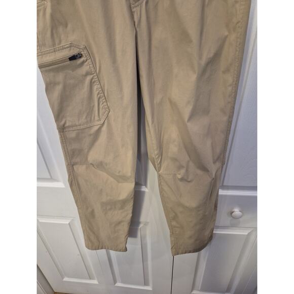 Eddie Bauer Pants Mens 40x32 Tan Zipper Cargo Pocket Hiking Nylon Stretch - Picture 3 of 11